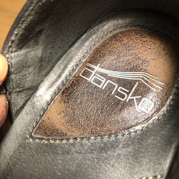 Women's Black Leather Mary Jane Clogs 7.5 - Picture 10 of 14